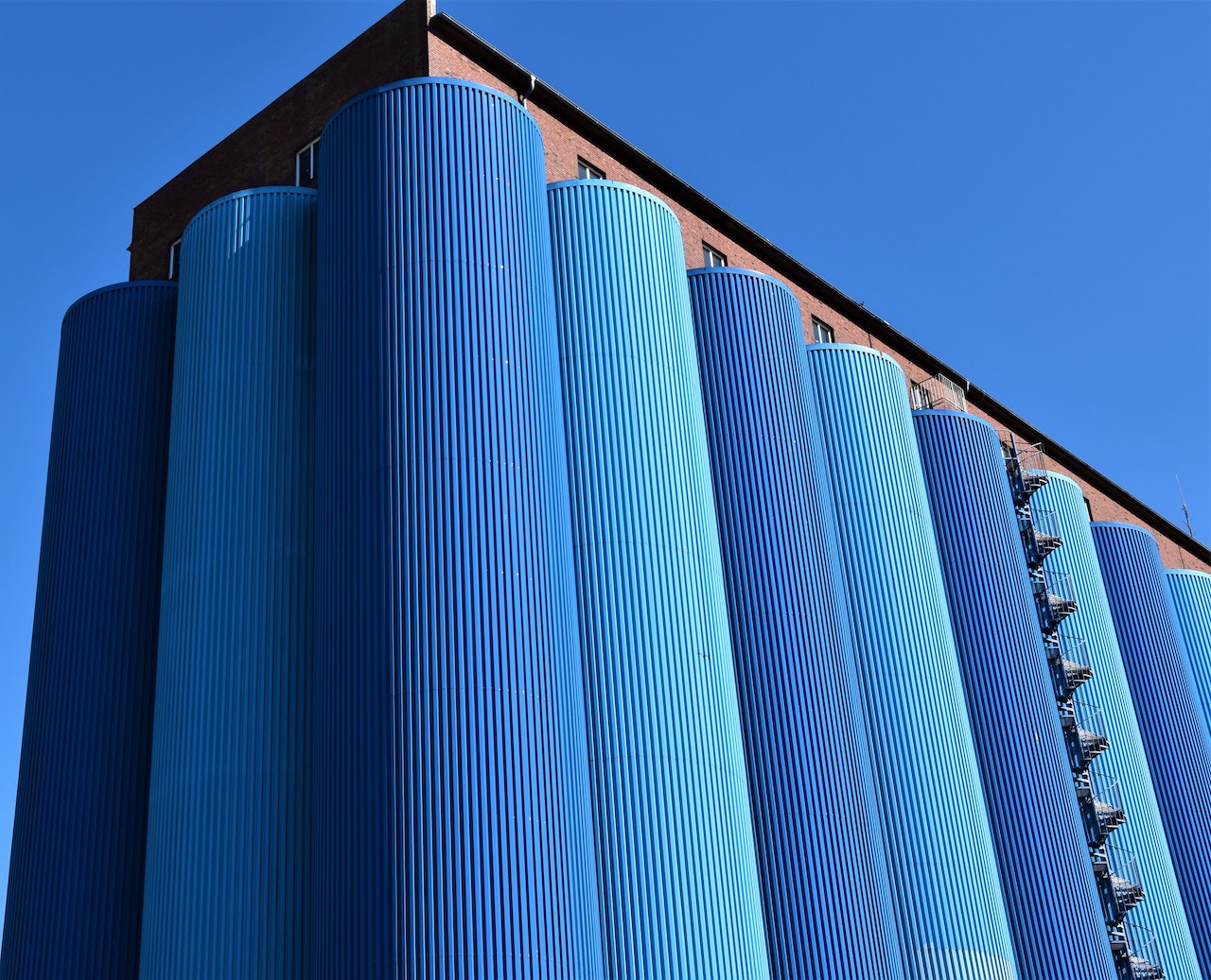 blue silos
